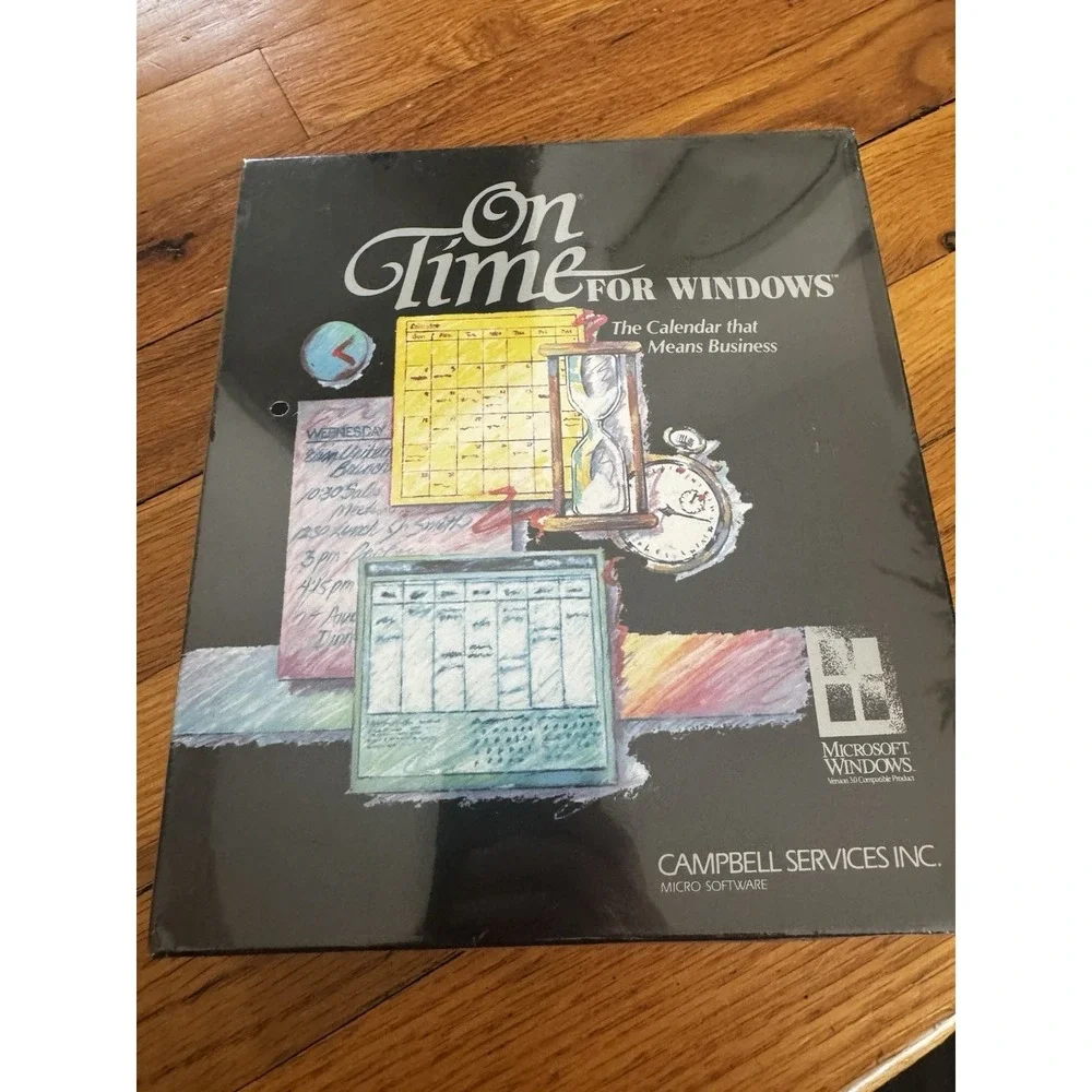 Vintage On Time For Windows 3 Calendar & To Do List‎ Manager Software Sealed NOS
