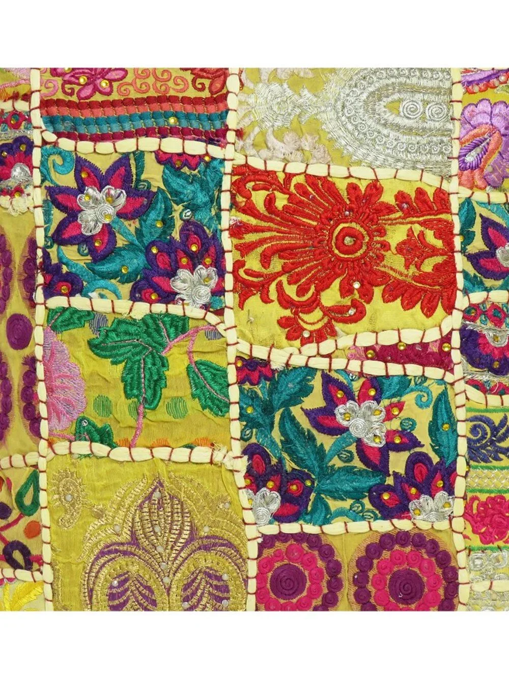 Oussum Pillow Case Cotton Square Floral Print Cushion Cover Decorative Set Of 1