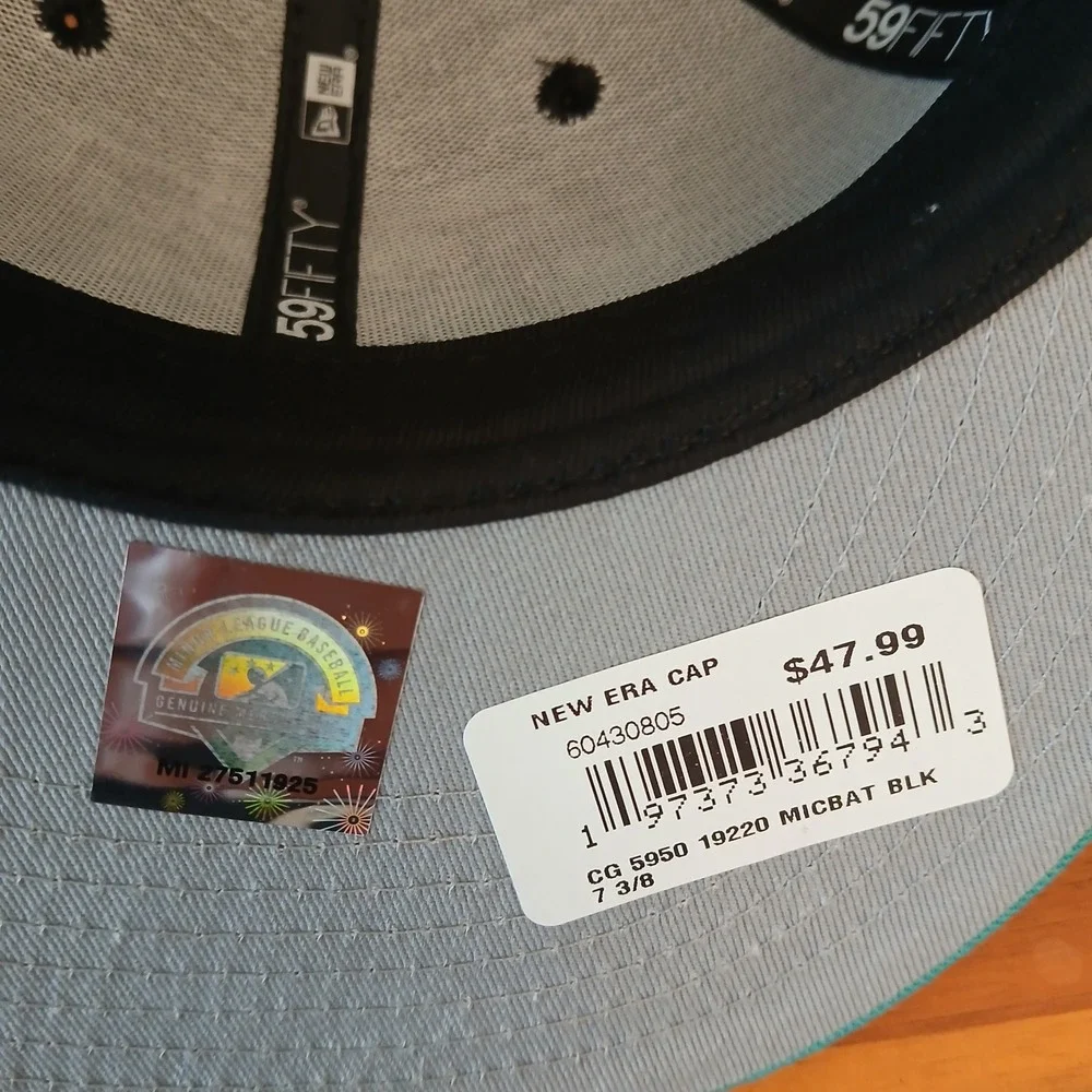 Michigan Battle Cats Hometown Collection Hat Black‎ Teal 7 3/8 New Era 59FIFTY
