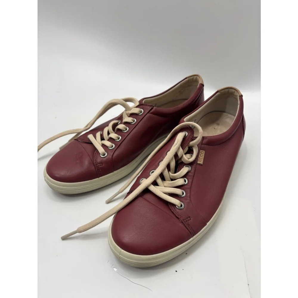 Women's ECCO leather Sneakers, Burgundy, US 9