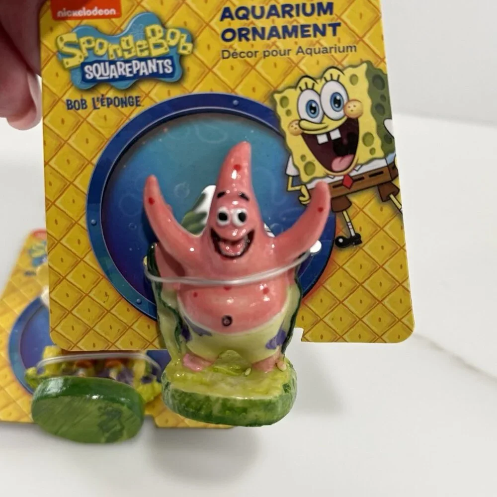 SpongeBob‎ Squarepants Patrick Star Set of 2 Mini Aquarium Desk Ornaments NEW