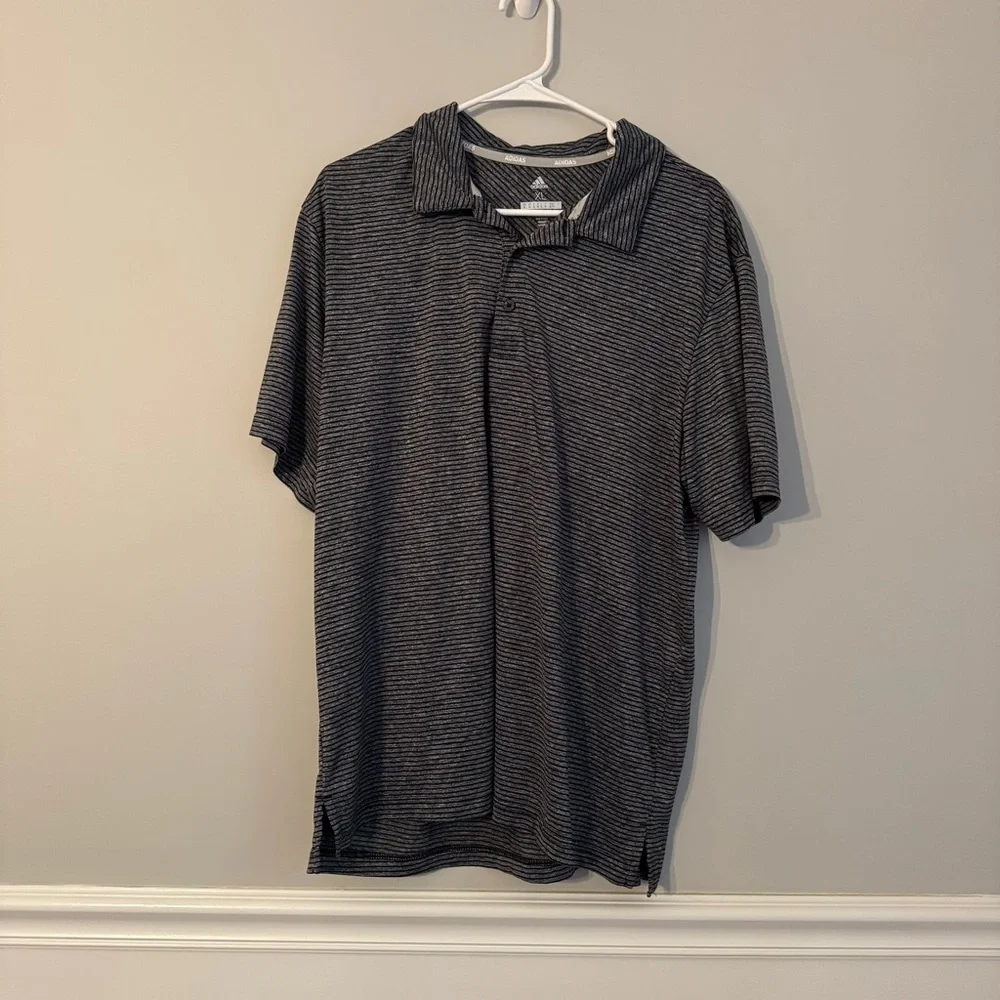 Adidas Golf Black and Gray Polo Shirt‎ (A2-1)
