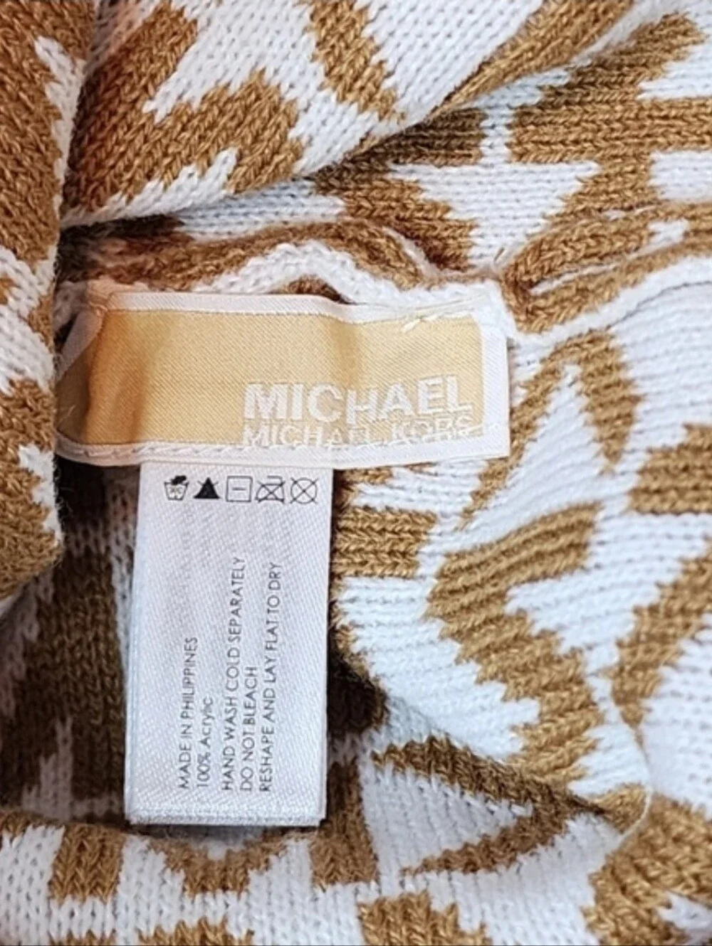 Michael Kors Women's Bordered Logo Cuff Beanie