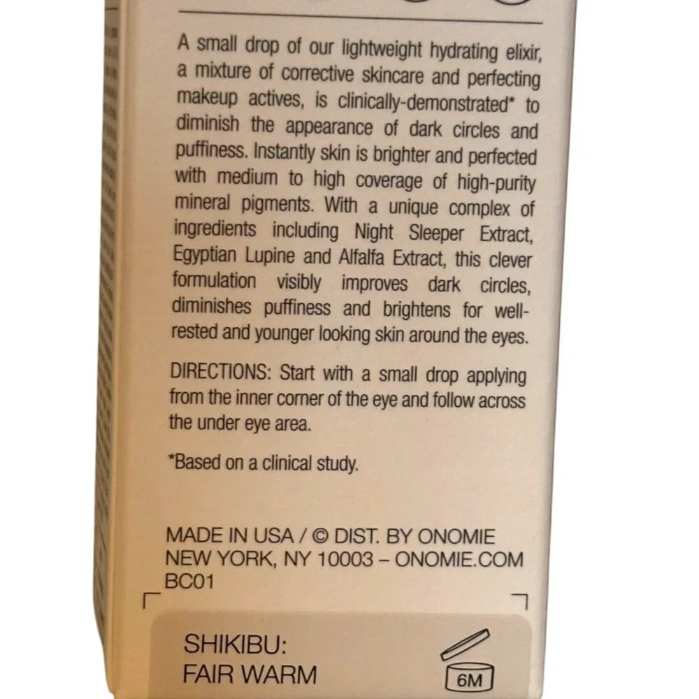 ONOMIE Bright Concealing Elixir Dark‎ Circle Corrector Shikibu fair warm 10g NEW