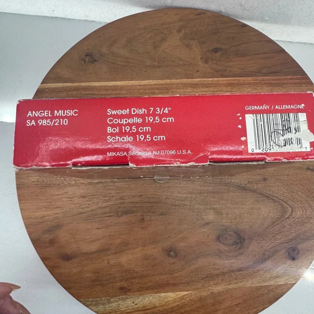 Mikasa‎ Angel Music Sweet Dish 7.75