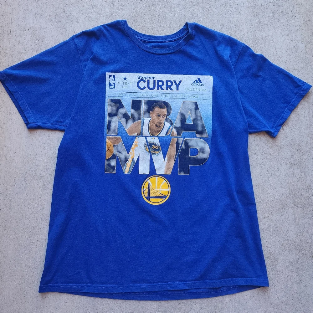 Adidas Stephen Curry 2015 NBA‎ MVP Shirt Golden State Warriors Shirt Mens XL
