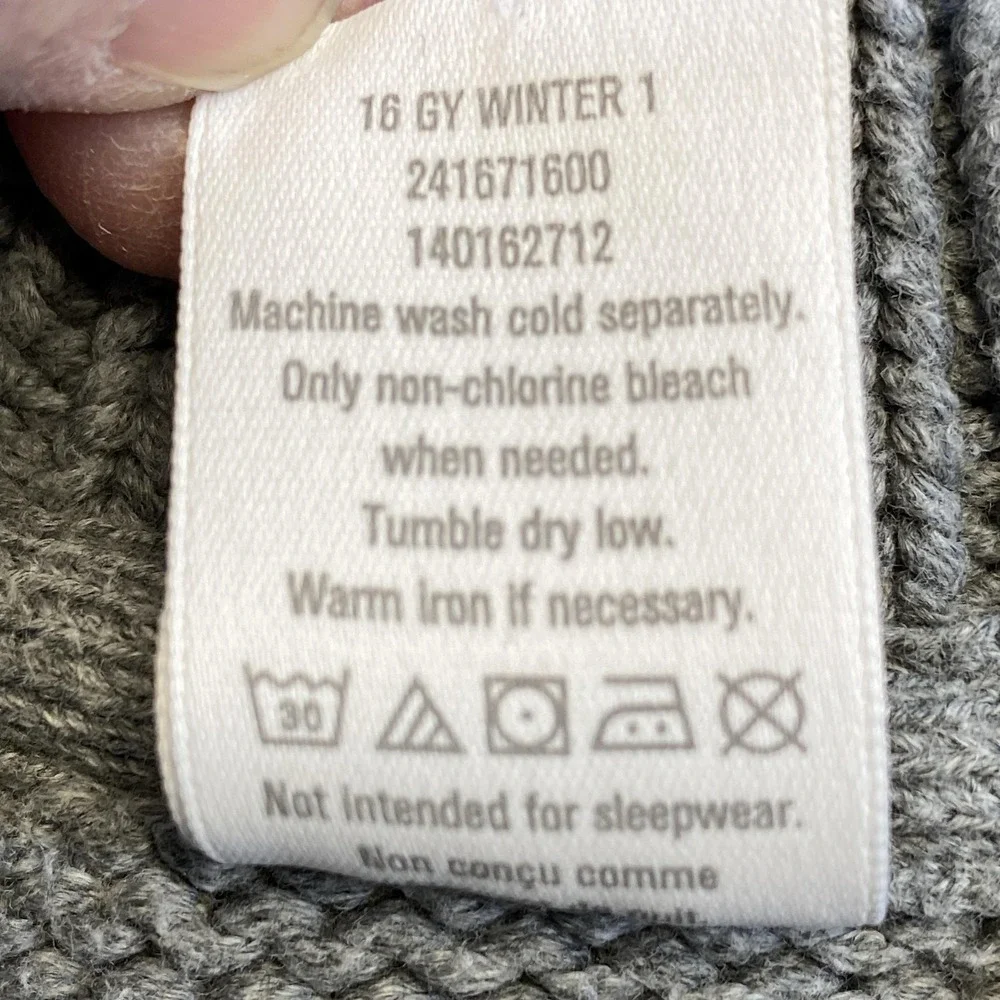 Gymboree Sweater Kids 5-6 Gray Fair Isle Shawl Collar‎ Holiday Pullover Knit