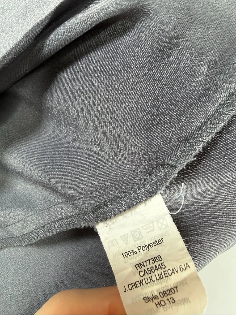 J.Crew Gray Sleeveless Utility Button Front Tunic Blouse Size 2