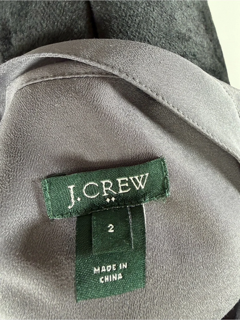 J.Crew Gray Sleeveless Utility Button Front Tunic Blouse Size 2