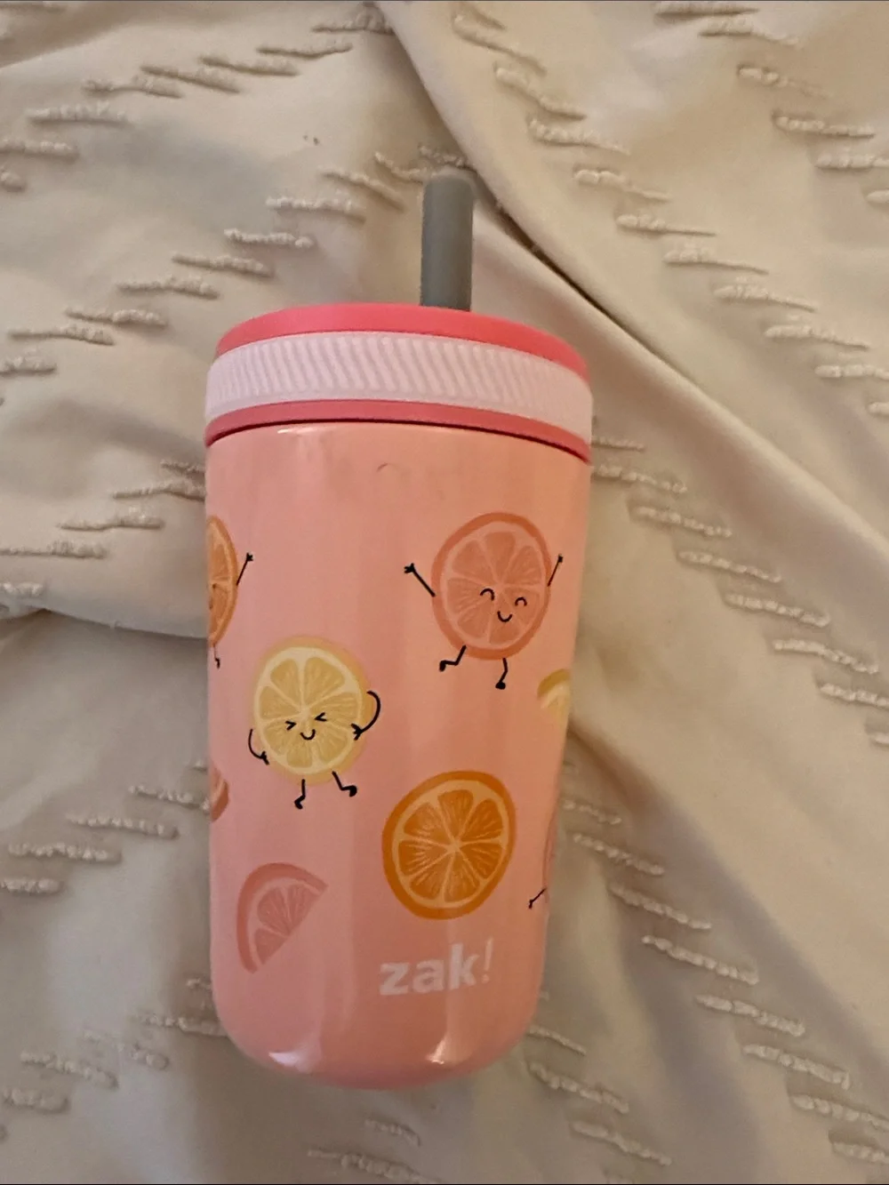 zak! Pink Citrus Insulated Kids Cup with Straw