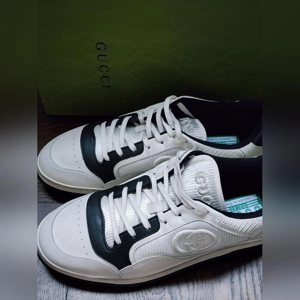 $1010 Brand New Gucci MAC80 Men's Sneaker Black Sz G 11.5 US 12.5