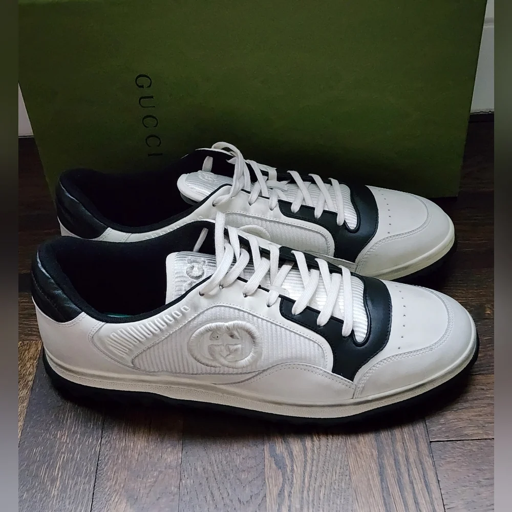 $1010 Brand New Gucci MAC80 Men's Sneaker Black Sz G 11.5 US 12.5