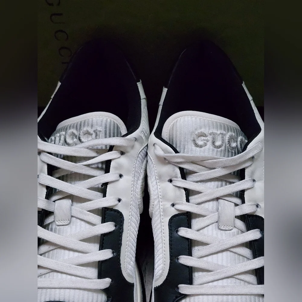 $1010 Brand New Gucci MAC80 Men's Sneaker Black Sz G 11.5 US 12.5