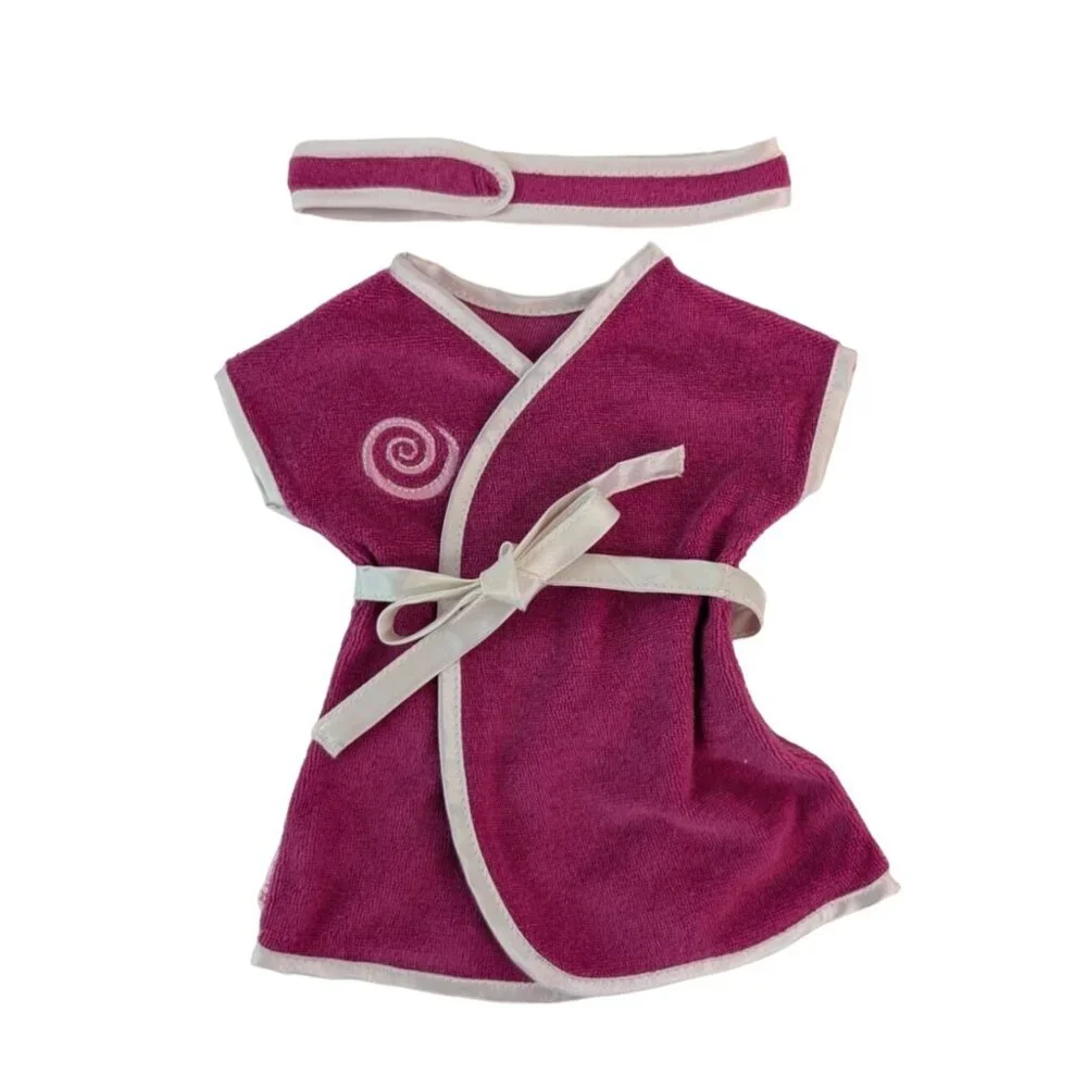 American Girl‎ Magenta Spa Salon Robe & Headband Doll Clothes
