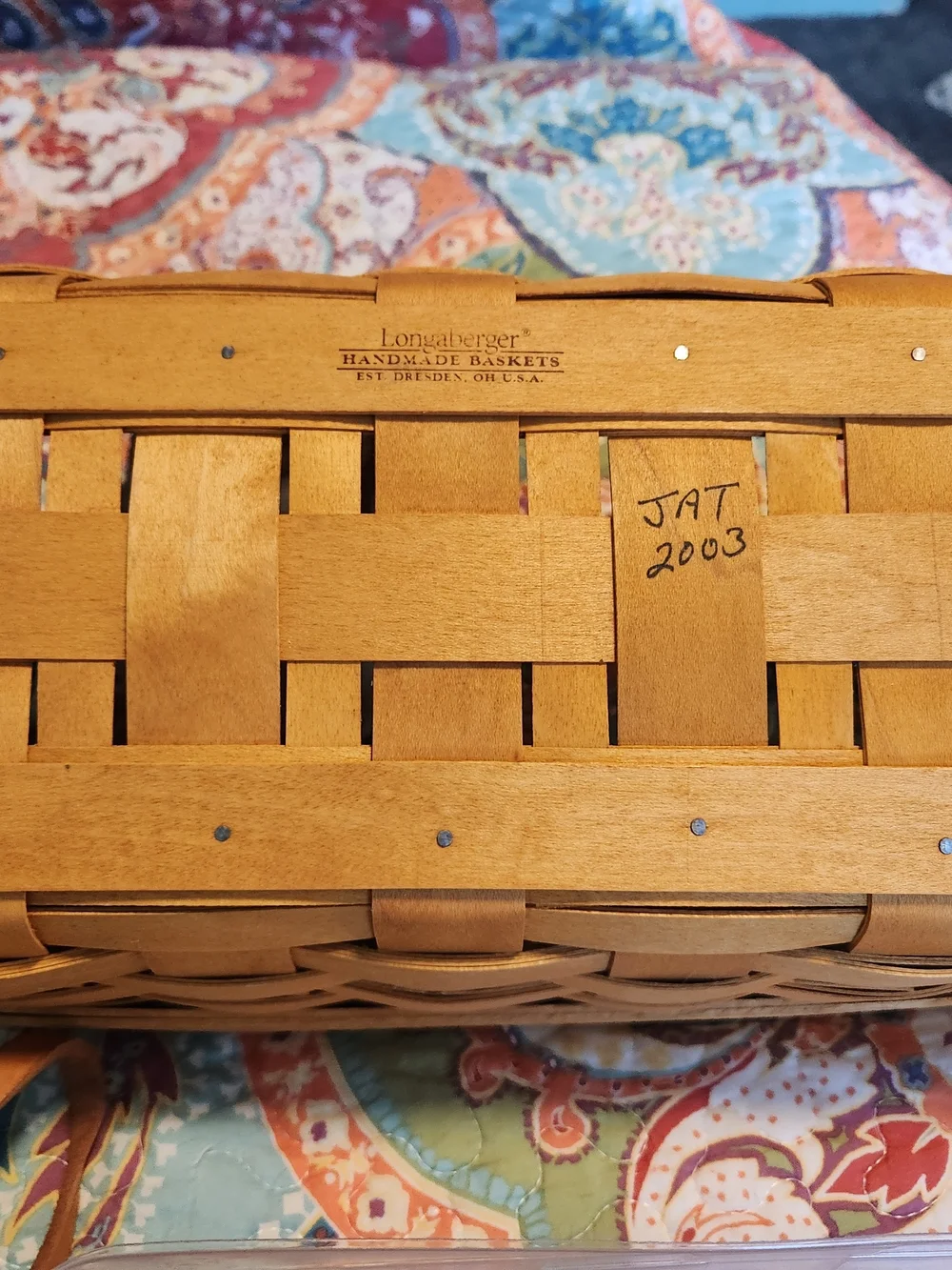 Longaberger handwoven rectangular