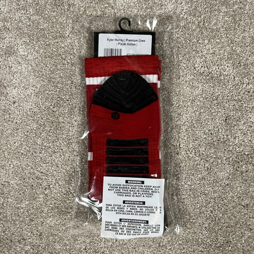 Strideline Mens Size M/L Kyler Murray Arizona Cardinals Player Action Crew Socks
