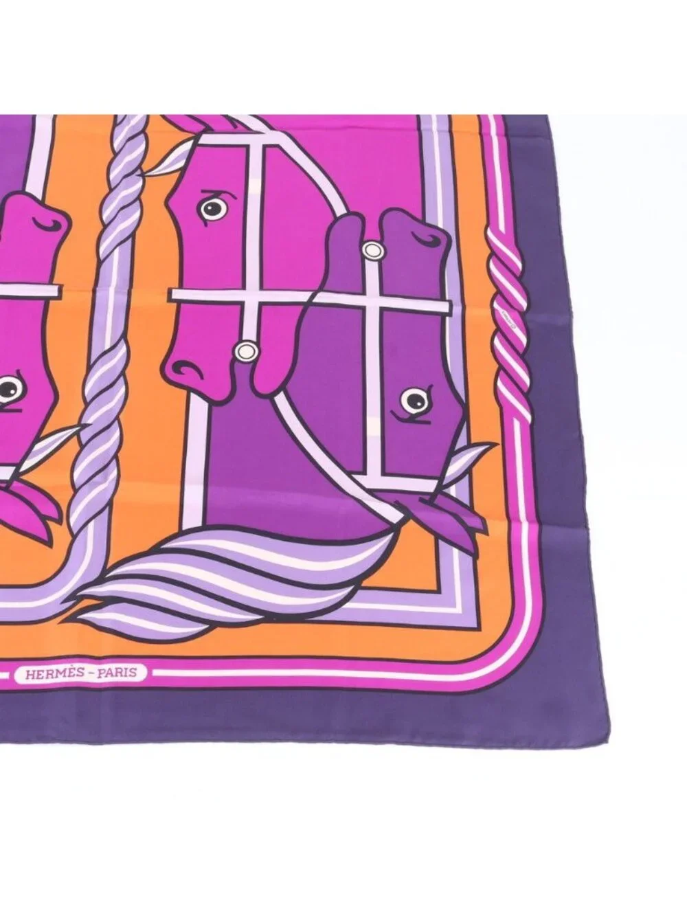Hermes Carre 90 Quadrige Scarf Silk Shawl