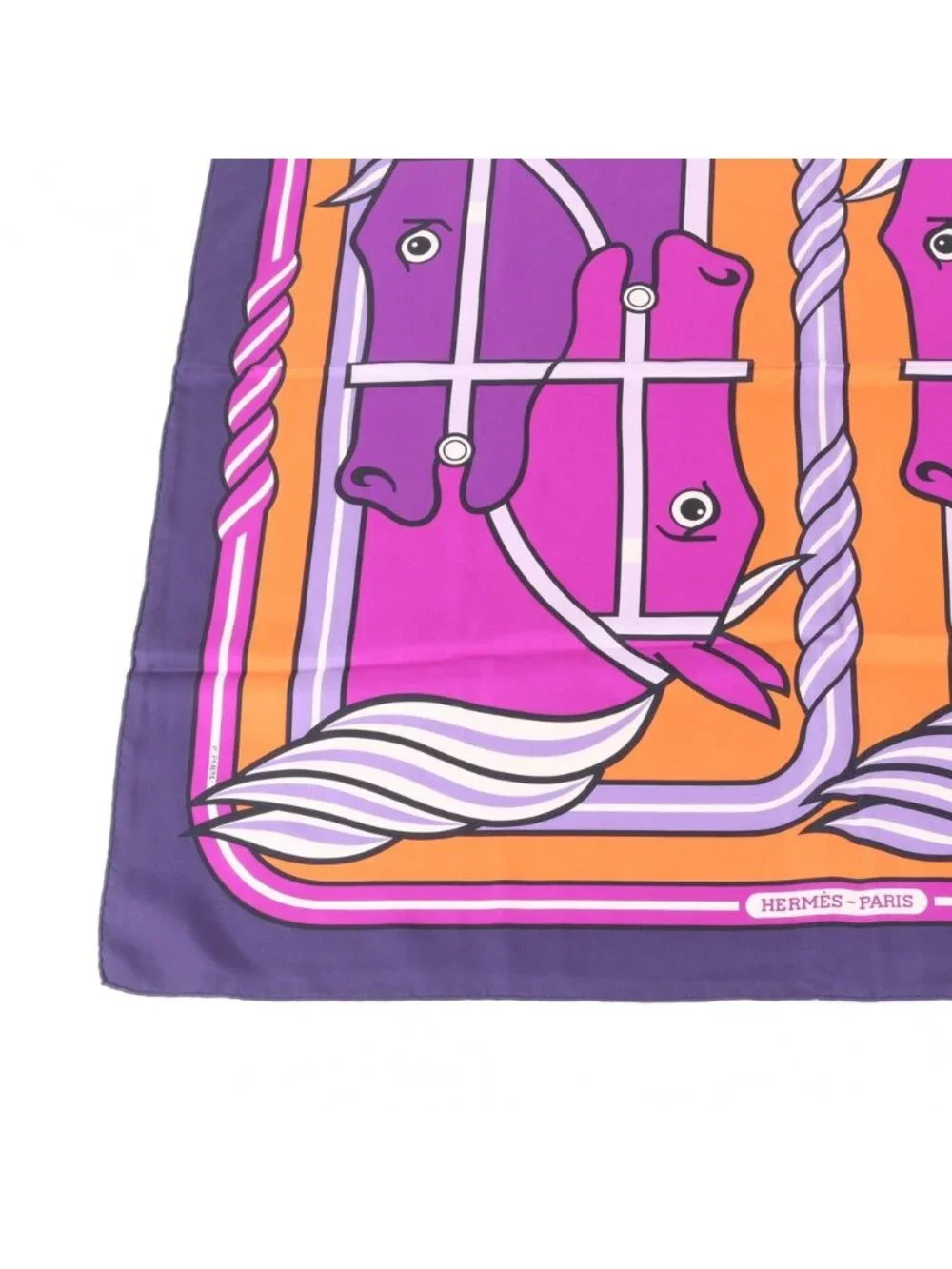 Hermes Carre 90 Quadrige Scarf Silk Shawl