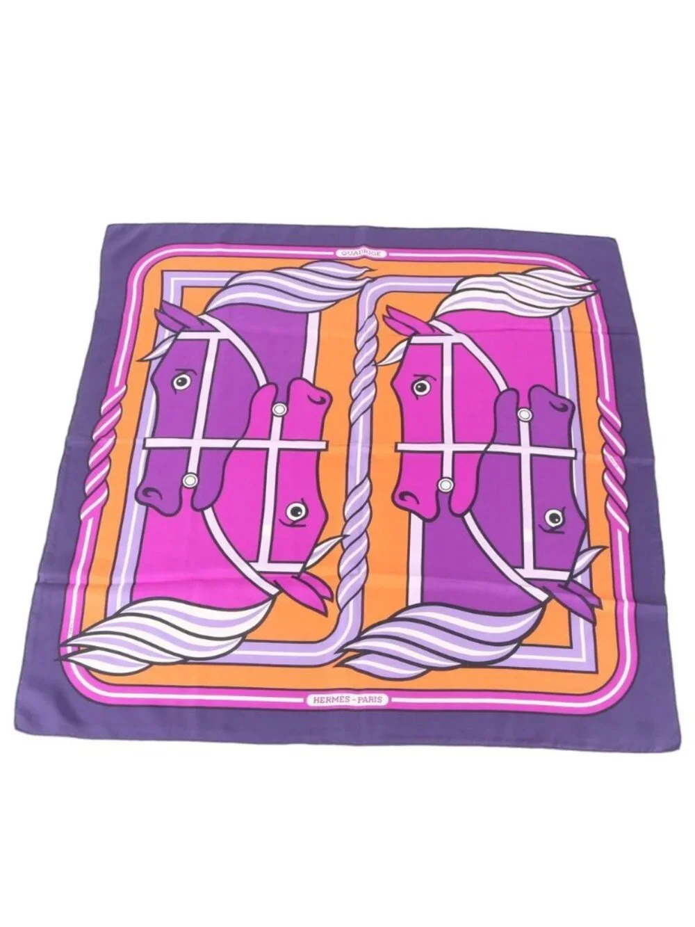 Hermes Carre 90 Quadrige Scarf Silk Shawl