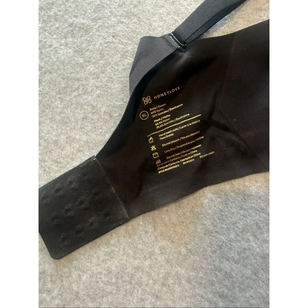 Honeylove Liftwear Crossover Bra in black XL
