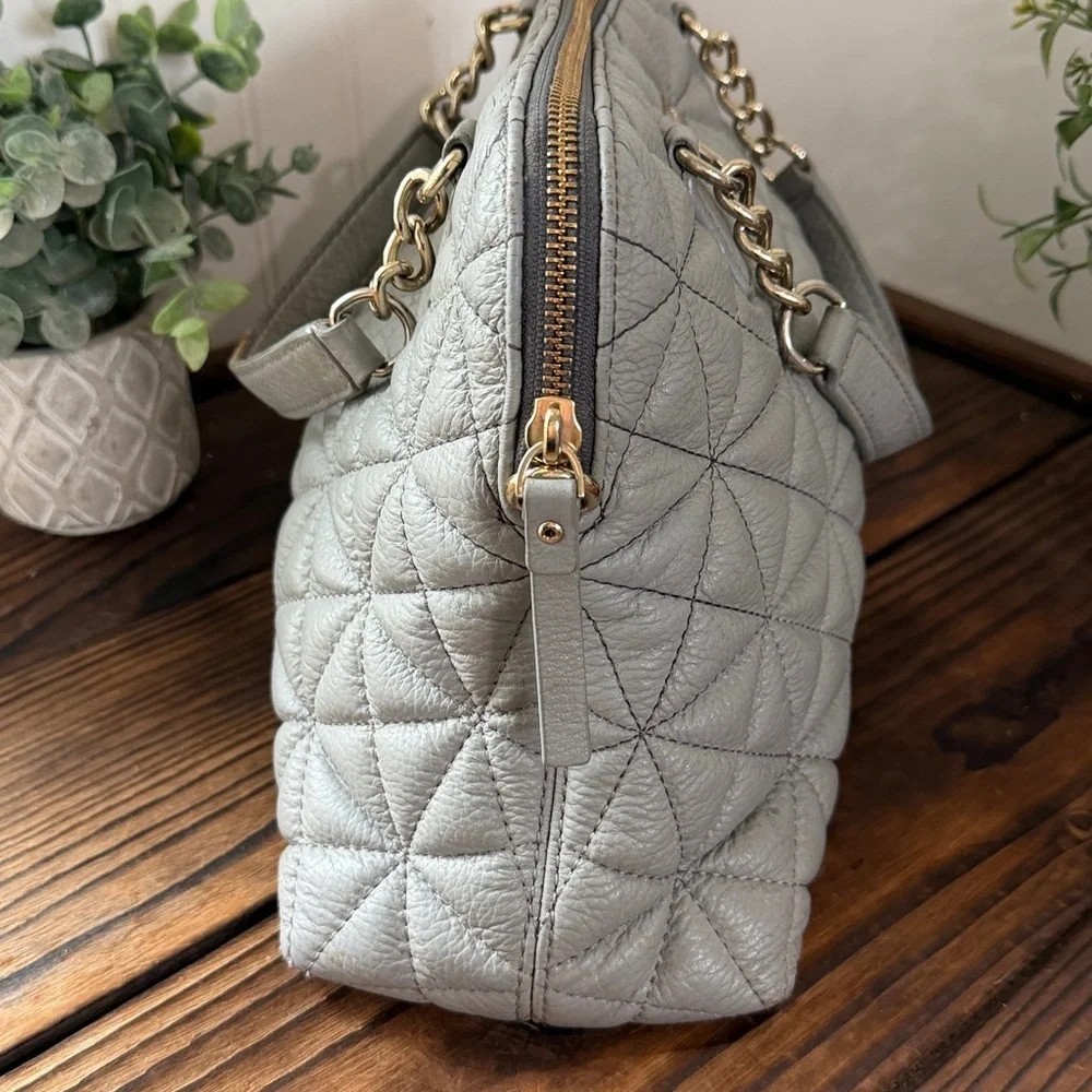 Kate Spade Whitaker Place Gray Quilted Handbag