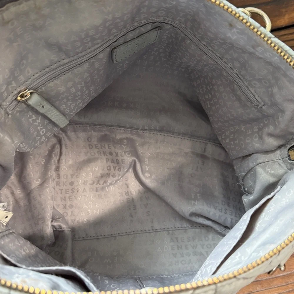 Kate Spade Whitaker Place Gray Quilted Handbag