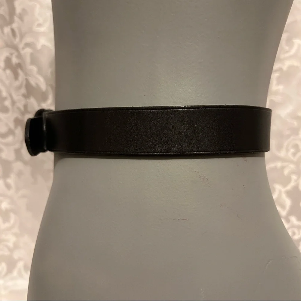 Polo by Ralph Lauren Boy’s Size 26 Leather Belt, Silver-Tone Buckle