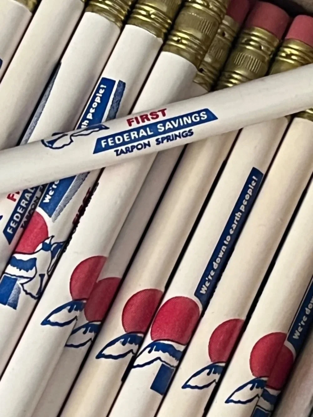 Vintage NOS First Federal Tarpon Springs FL Advertising Pencils Box of 50