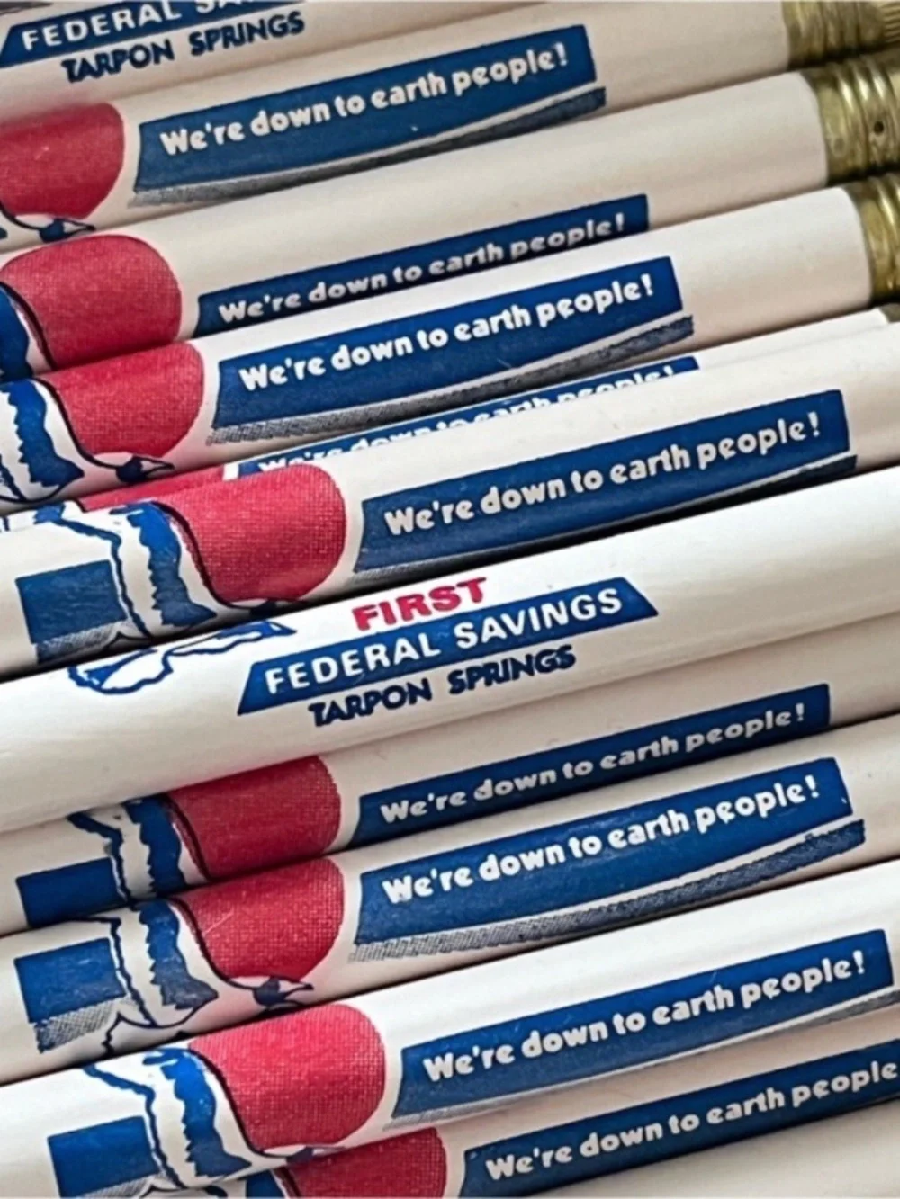 Vintage NOS First Federal Tarpon Springs FL Advertising Pencils Box of 50