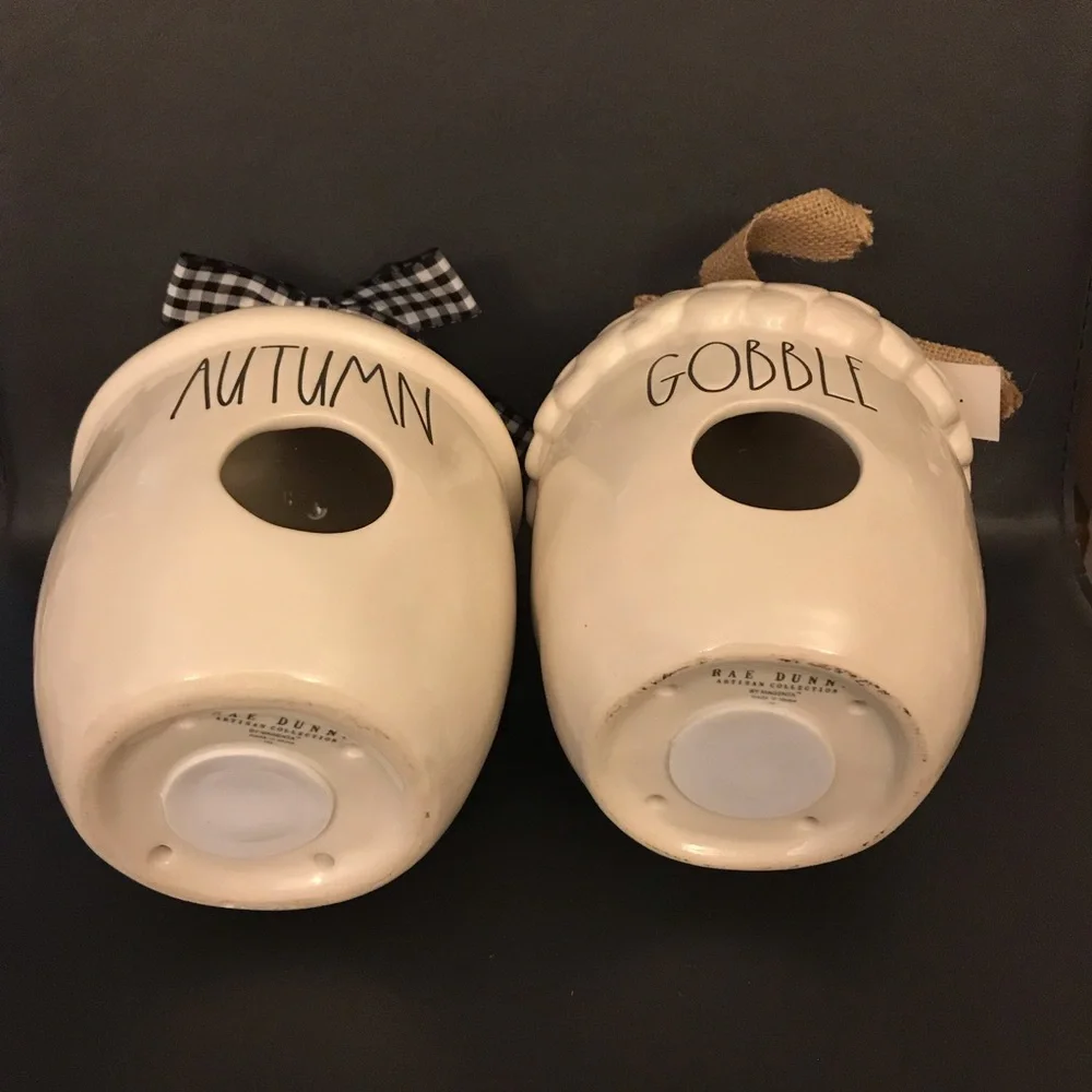Rae Dunn Autume & Gobble Birdhouses