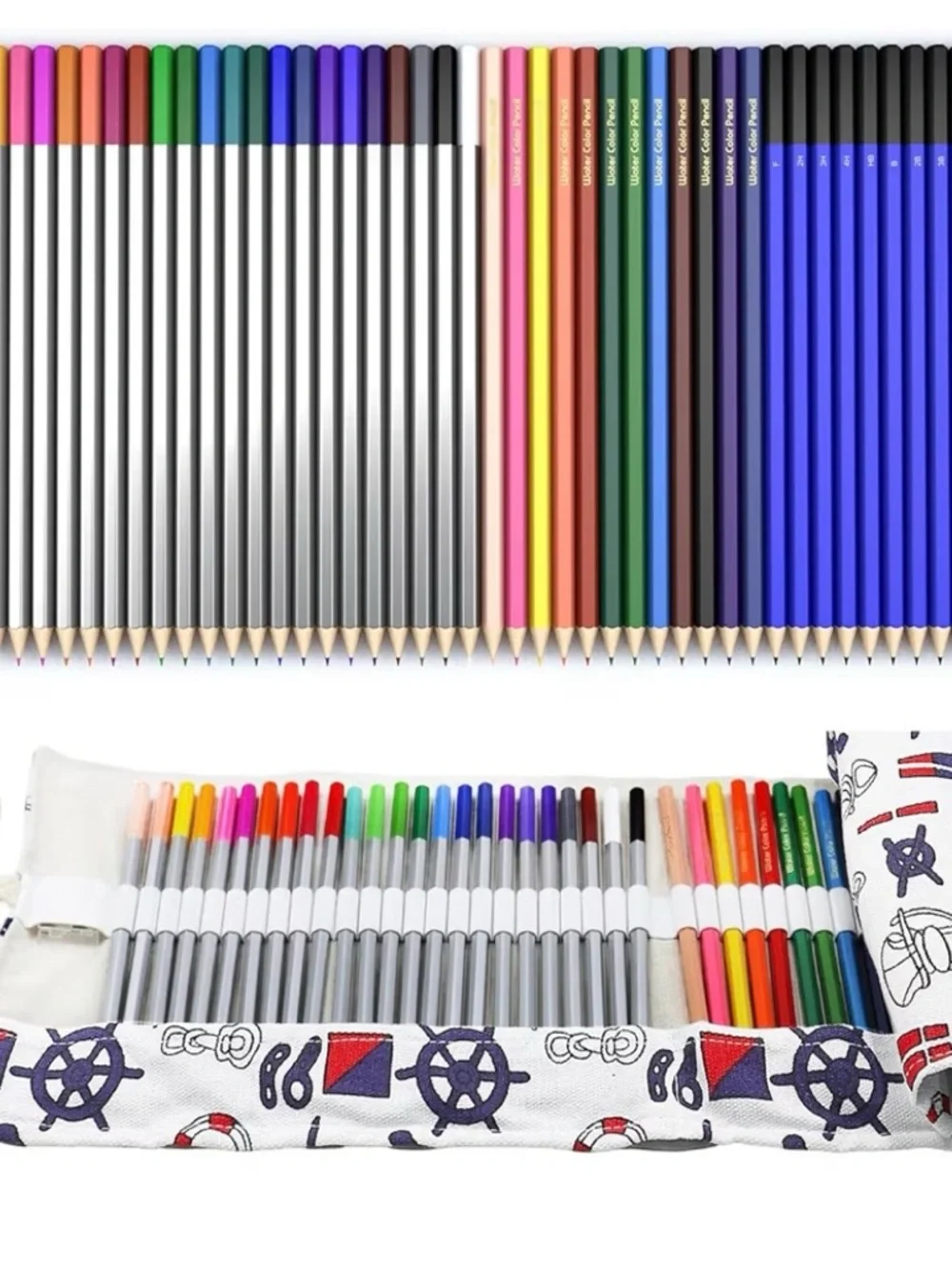 48pc Art Pencil‎ Set Oil Based Water Soluble Sketch Pencils w/ Case XXYOUPIN