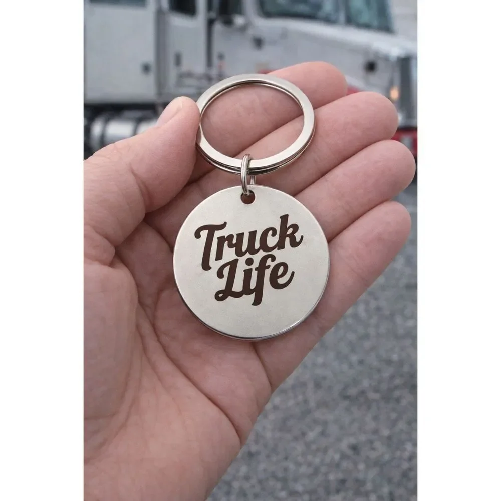 Truck Life Keychain Trucker Gift Driver Life Keychain Trucking Gift