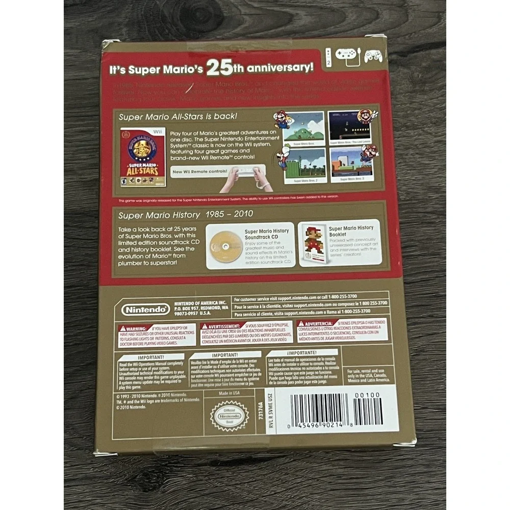 Super‎ Mario All-Stars 25th Anniversary LIMITED EDITION (Nintendo Wii) Sealed