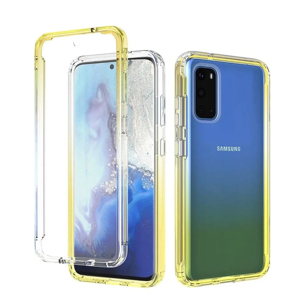 Samsung Galaxy S23 Case Full-Body Rugged‎ Transparent Yellow Blue
