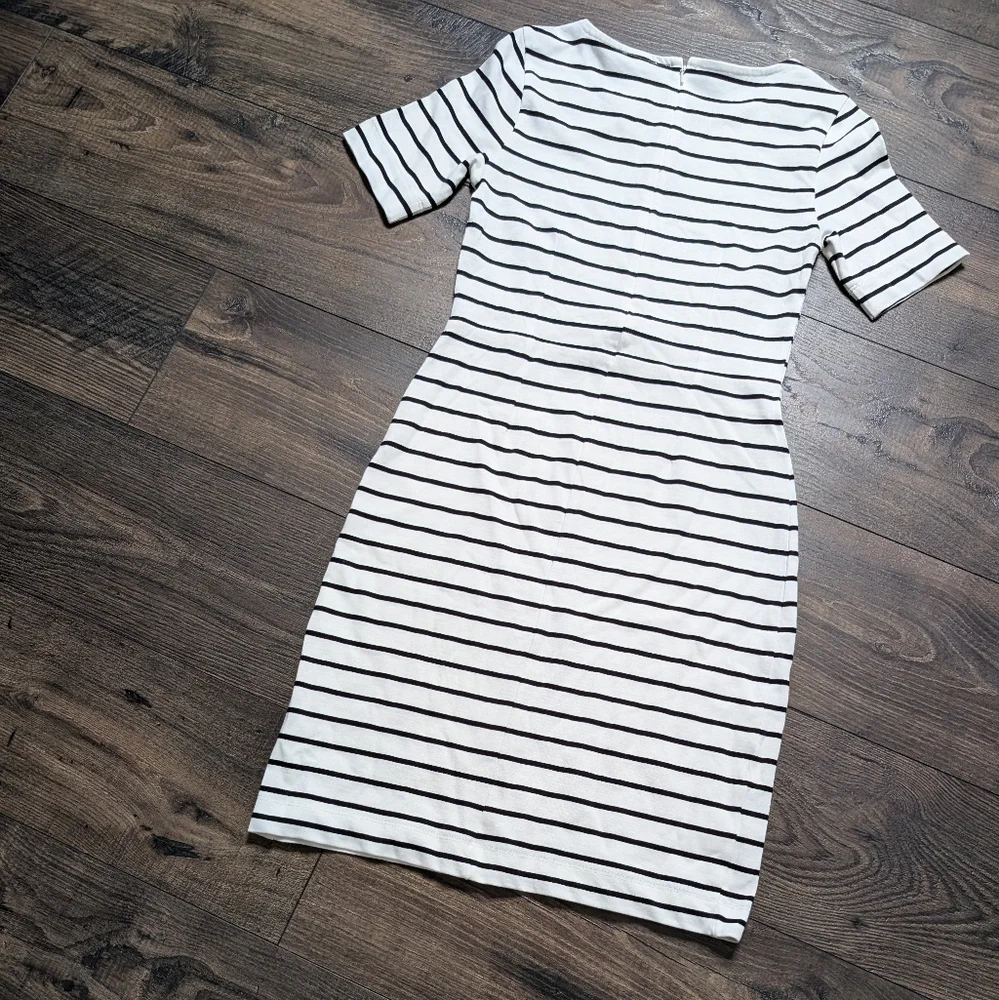 J by J. Crew Striped 100% Cotton Short‎ Sleeve Mini Dress Size XXS