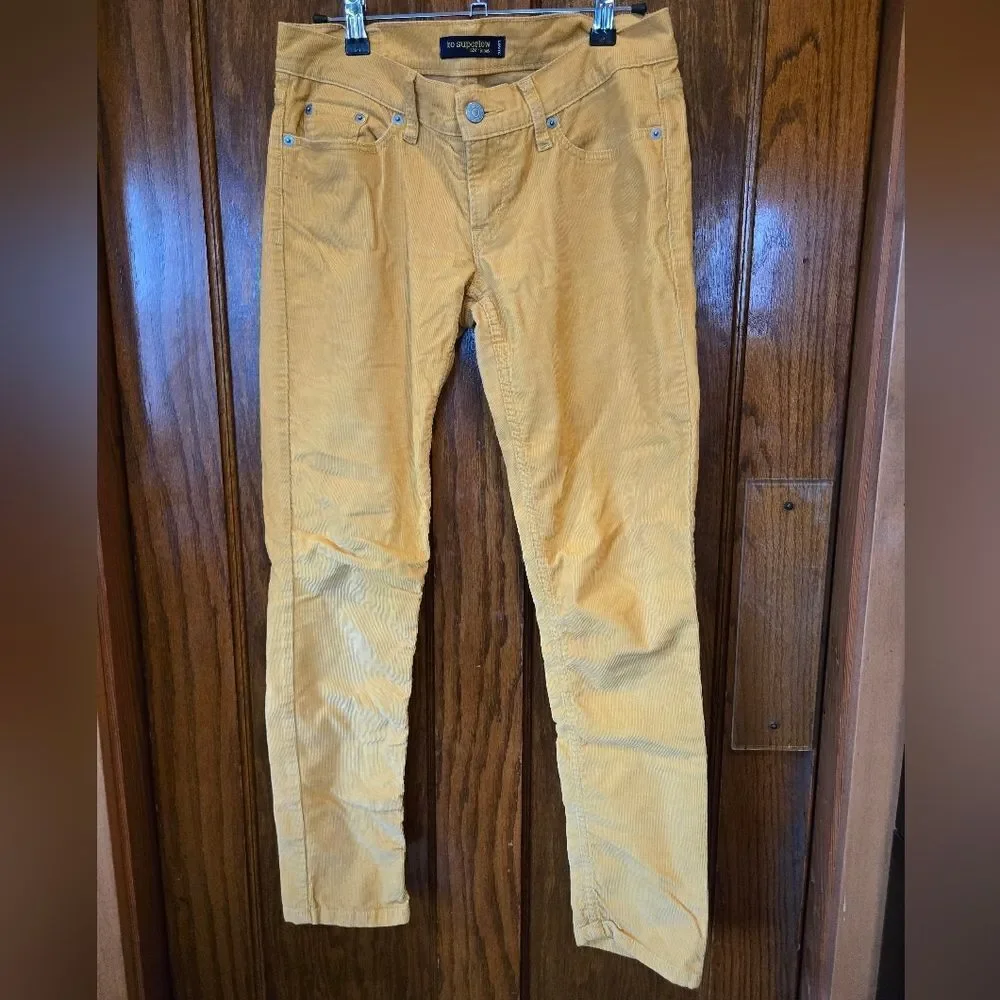 American Eagle Outfitters Yellow Gold Corduroy Straight Leg Jeans Size 27