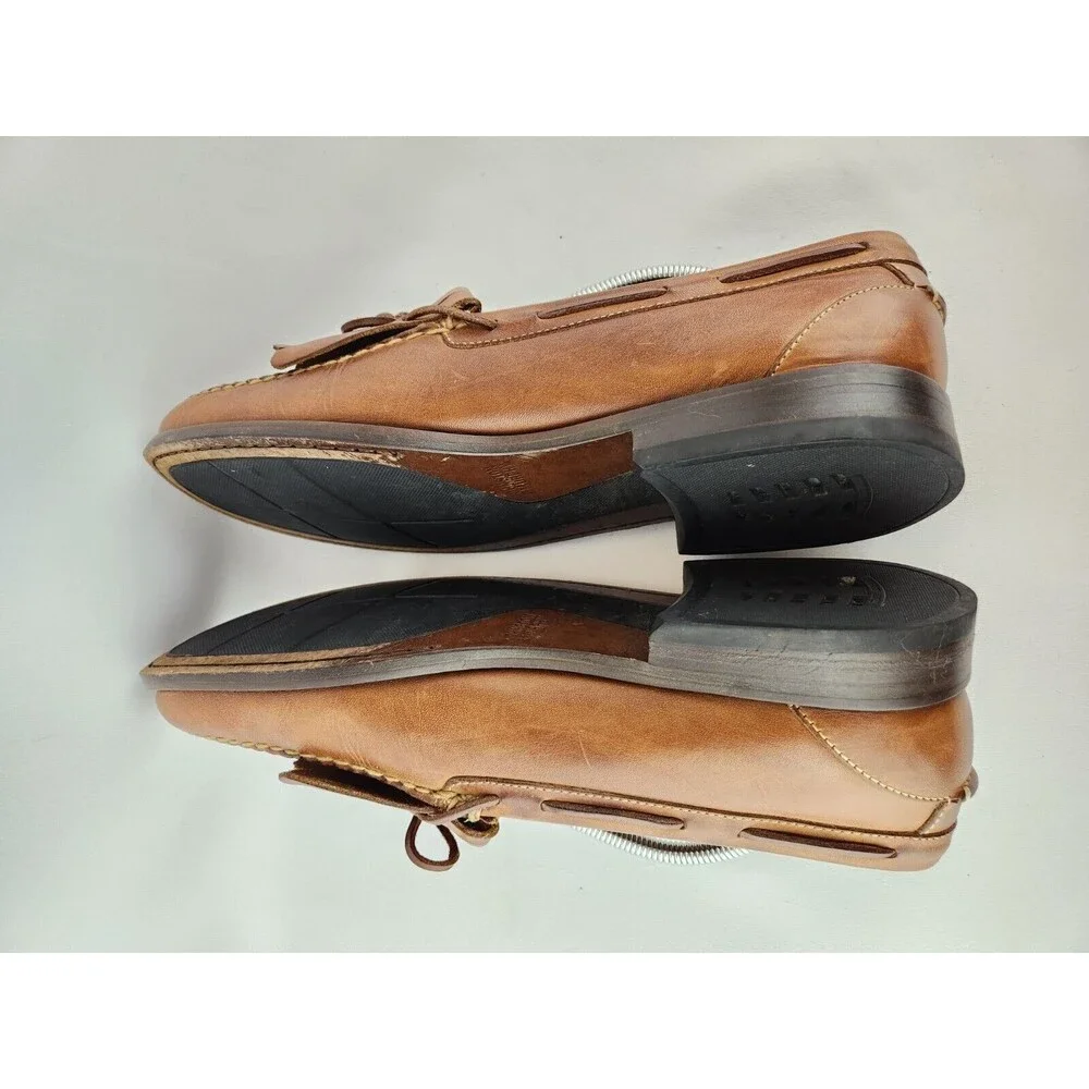 Johnston & Murphy Brown Tassel Fringe Leather Loafer Dress Shoes Men's US 12‎ M