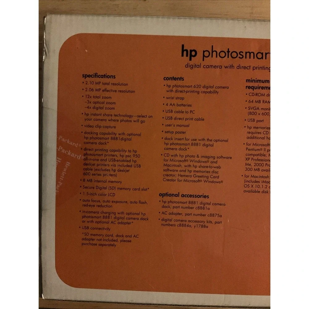 HP Photosmart 620 Digital Camera, For parts Or‎ Repair Only