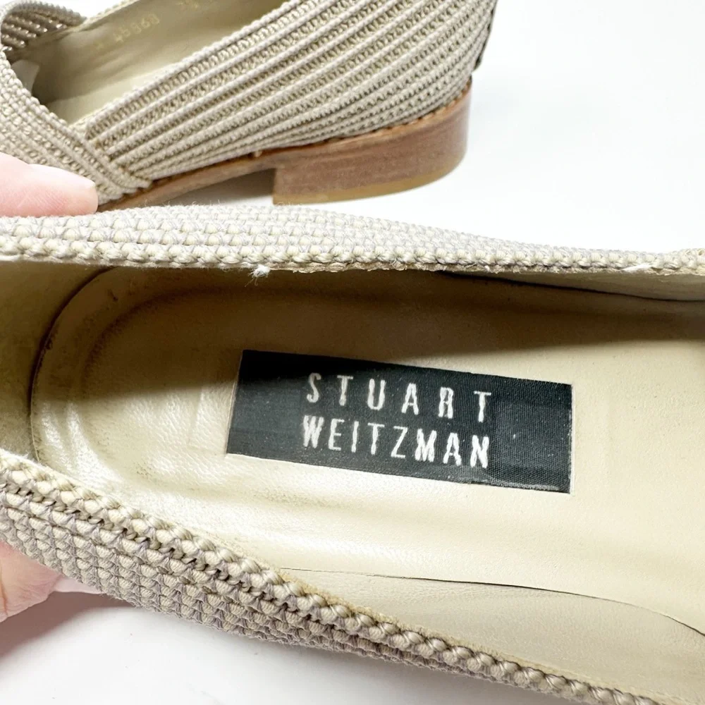 STUART WEITZMAN WOVEN STRETCH TASSEL LOAFER‎ 7N