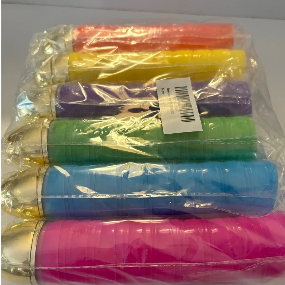 Easter Party Favors 120pcs Colorful Plastic Eggs Gold Pink‎ Green Blue Purple