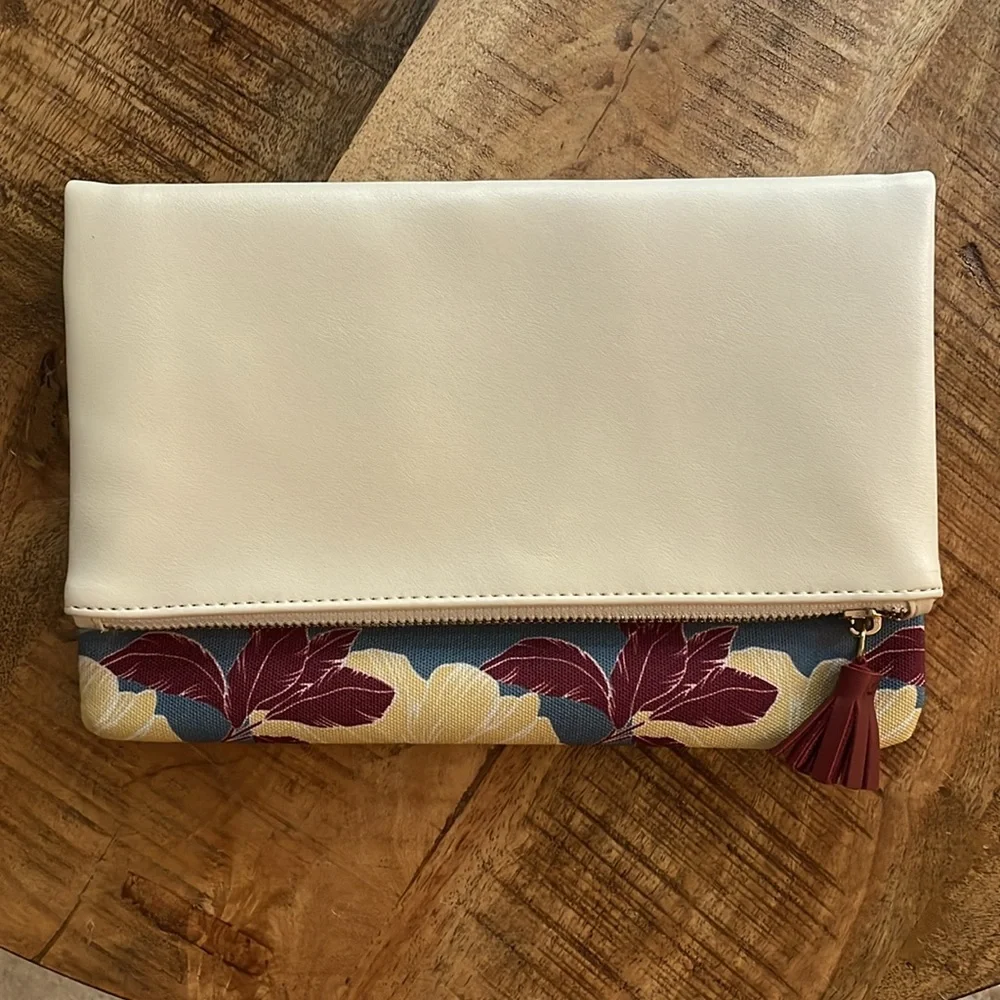 Rachel‎ Pally Reversible Floral Ivory Clutch