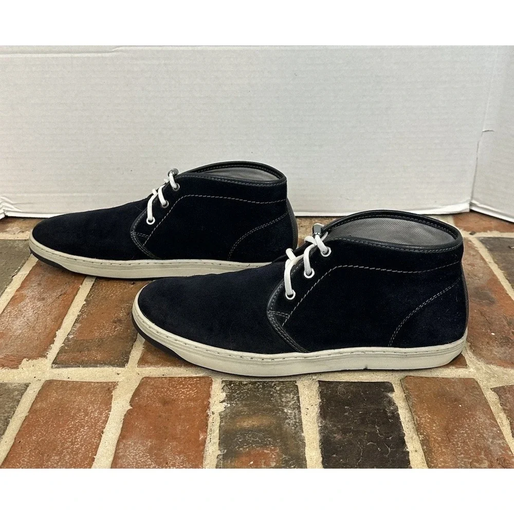 J. Murphy Navy Blue Suede Chukka Boots Leather Preppy Academia Midtop Men's 10.5