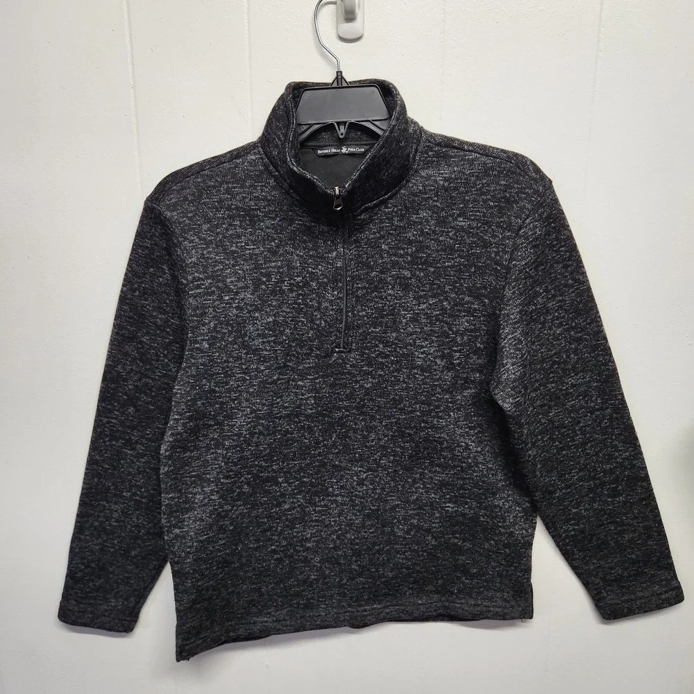 Beverly Hills Polo Club Sweater Mens Small Half‎ Zip Pullover Fleece Warm