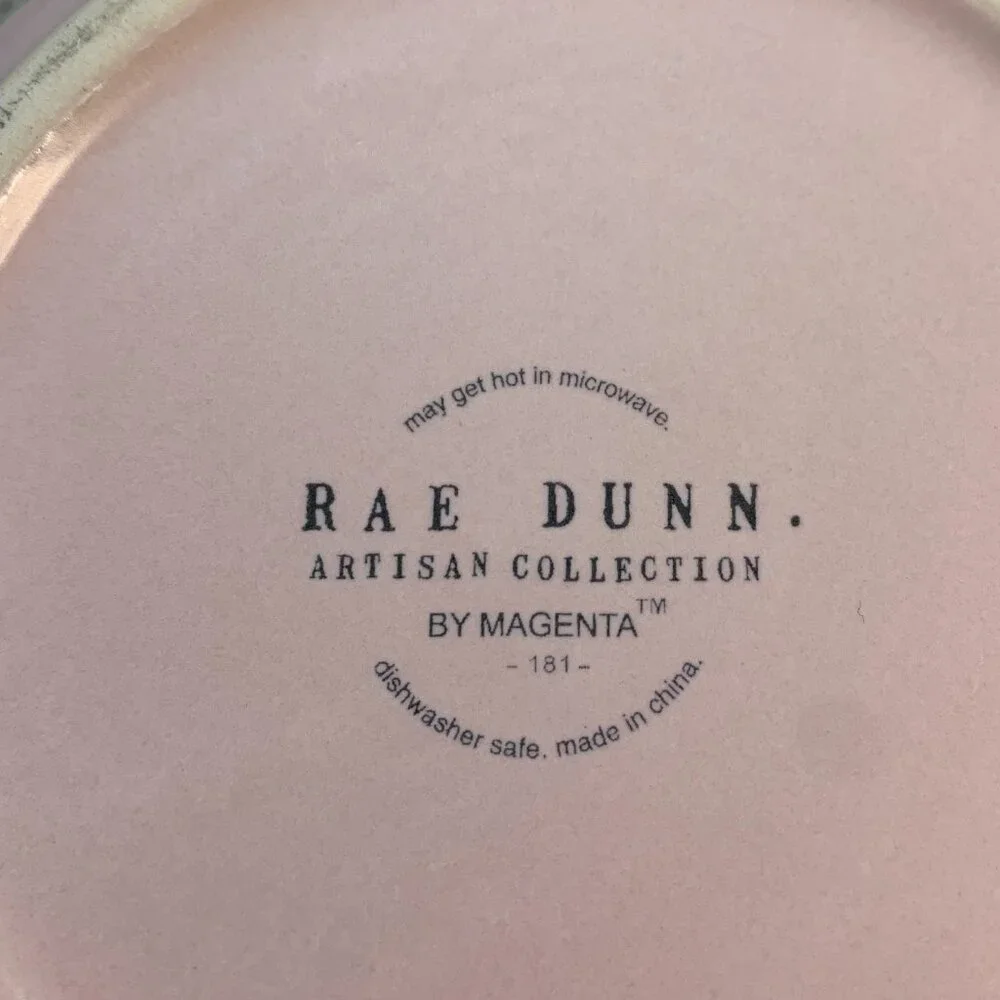 Rae Dunn LUNCH Ceramic Food Storage Container With Vented Plastic Lid Pink