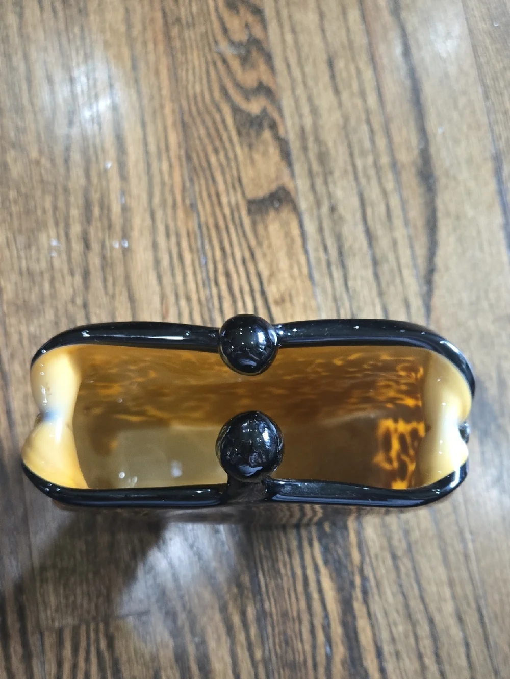 Vintage Murano Glass Purse Vase Leopard Tortoise