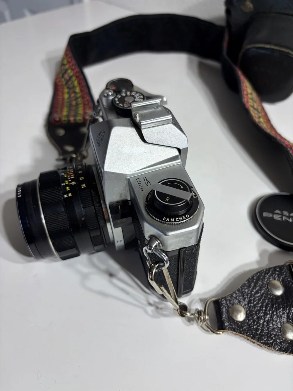Vintage Pentax Asahi 35mm Film Camera with Case & Strap