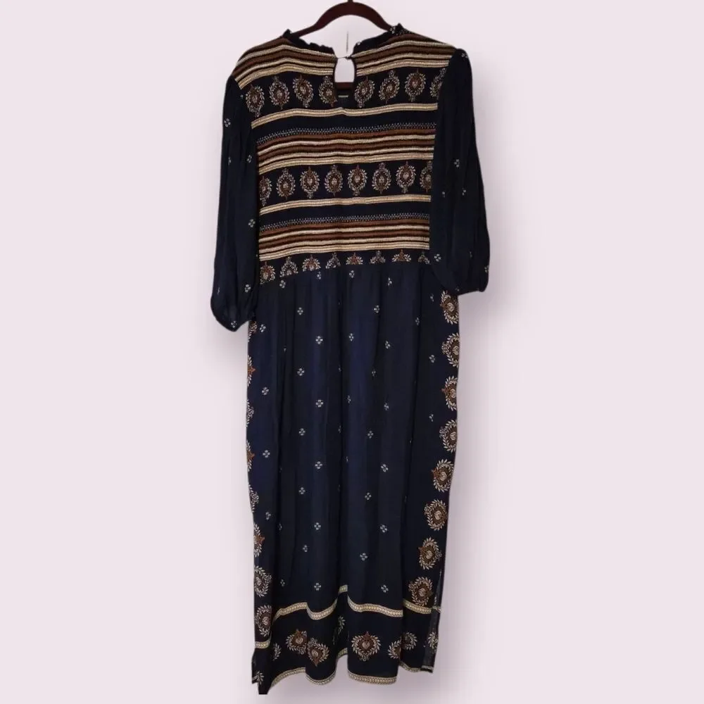 Matilda Jane Good Hart GH Yellowstone Geo Print Midi Dress Womens XL | EUC