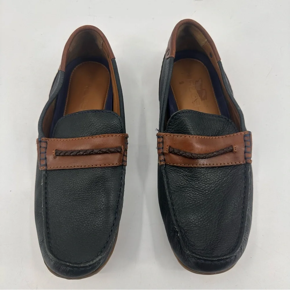 Ruosh Men's Black and Brown Driving Loafers Slip On Size EU 40 UK 7 US 7
