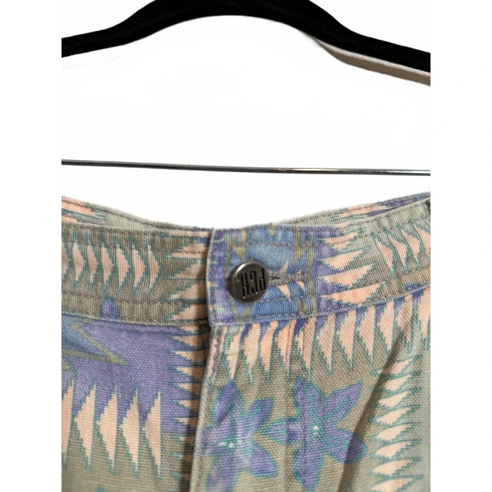 Vintage Retro Pleated Patterned Casual Shorts
