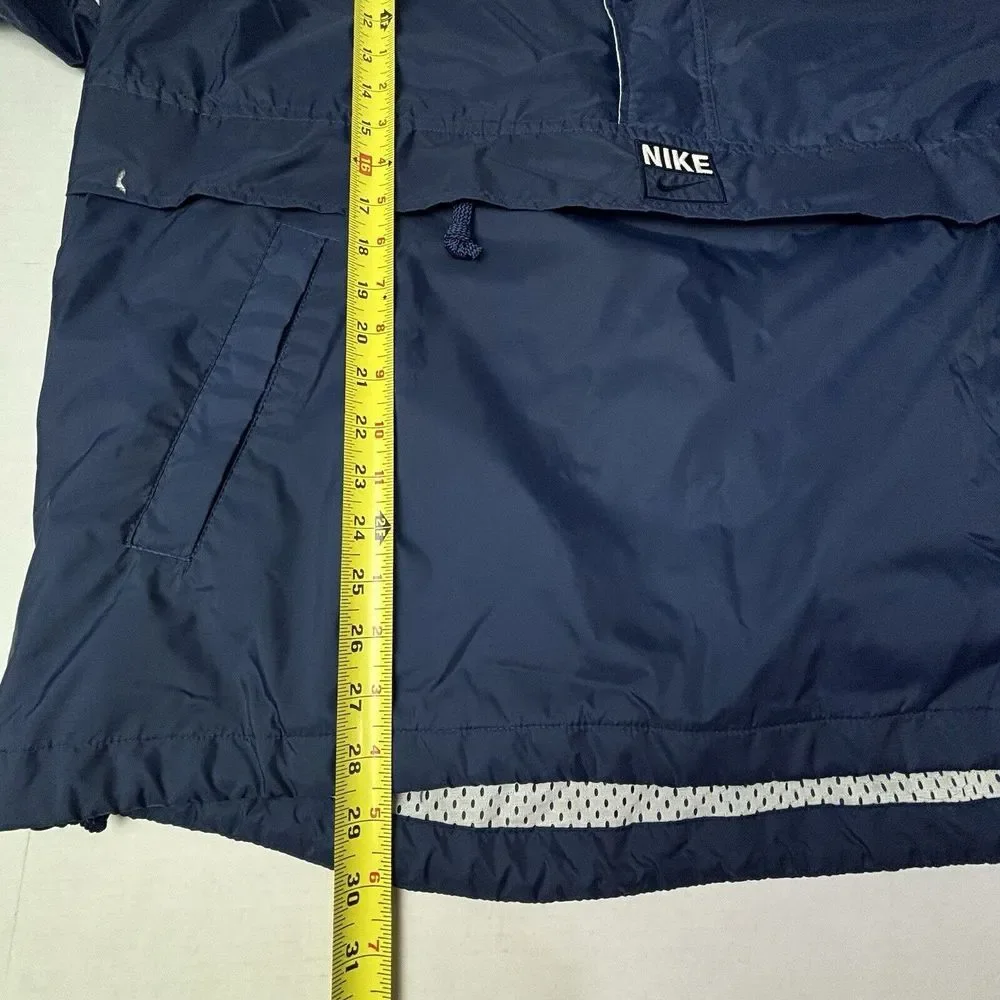 Vintage Nike Half Zip Pullover Windbreaker Convert Hood Large Sports Classic EUC